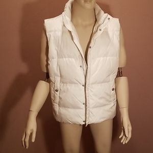 Men's Express White Puffy Down Vest